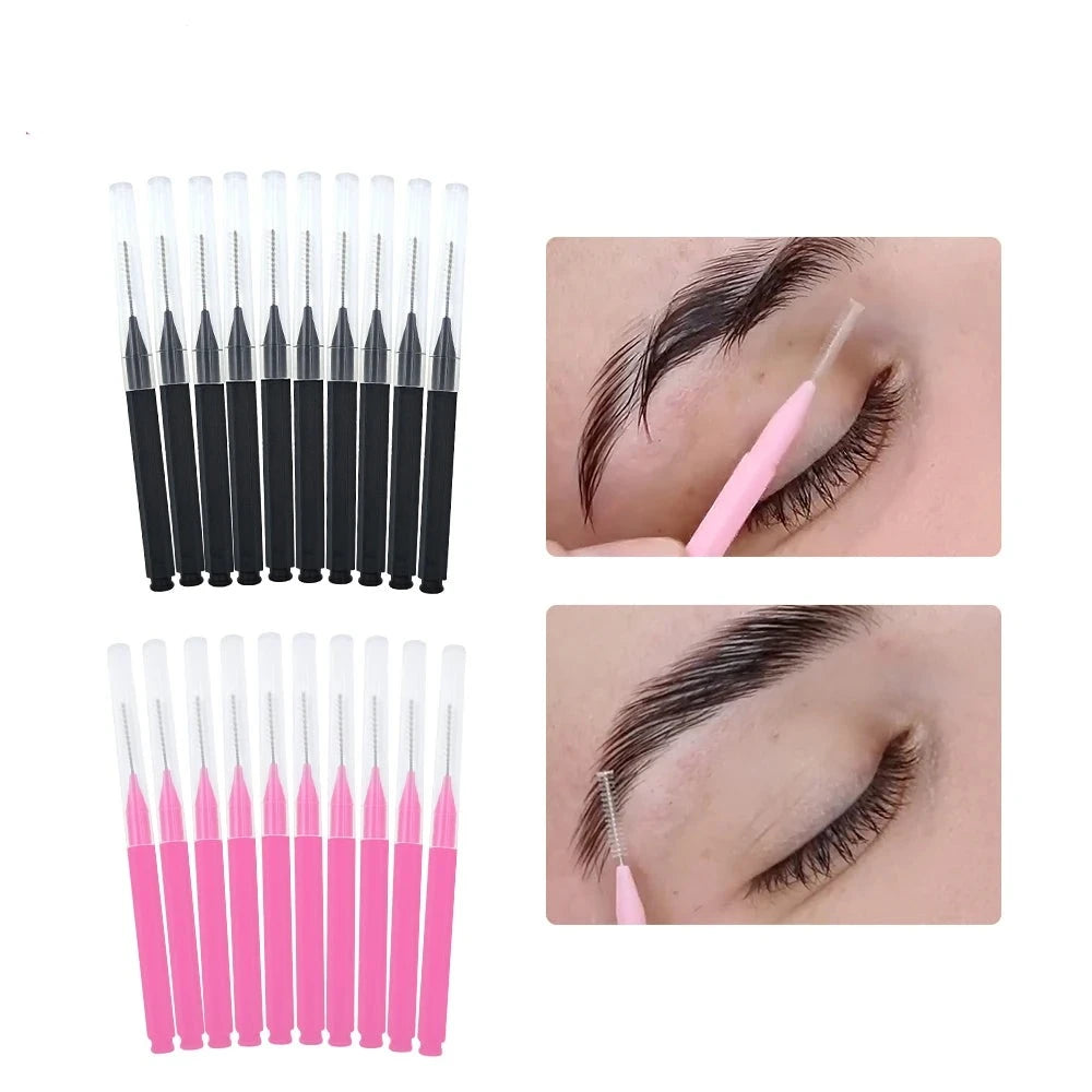 Bendable Disposable Eyebrow & Eyelash Brushes