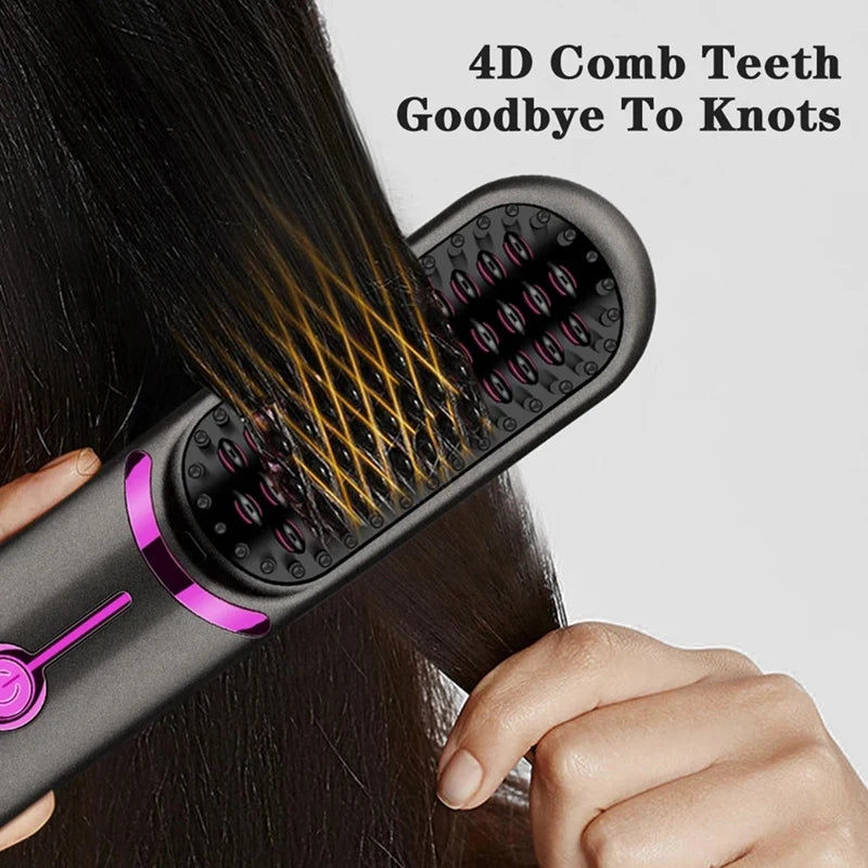 Wireless Hair Straightener Brush