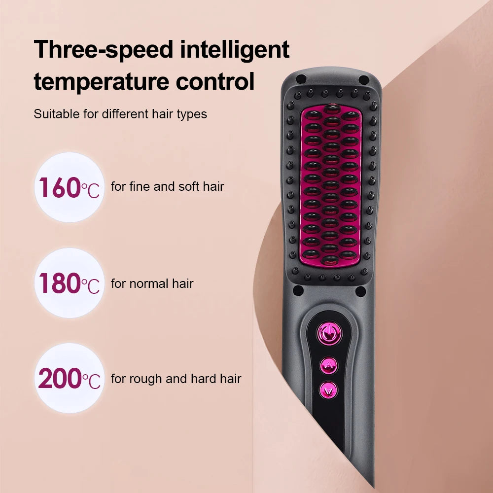 Wireless Ionic Hair Straightening Comb